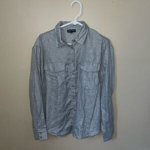 Modern Works Gray lightweight flannel Button-Up Shirt Shacket size M